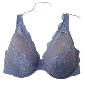 ThirdLove Lace‎ Contour Plunge Bra Size 40F Purple Padded Underwire